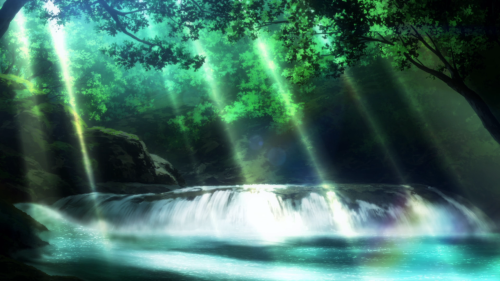 Rather beautiful backgrounds permeate the show