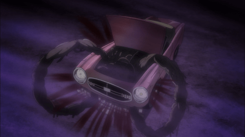 Like a demon car murdering a human, the music is quite grotesque