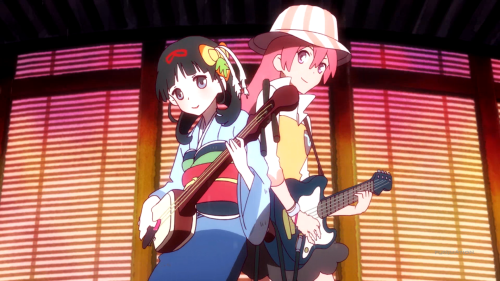 The soundtrack is jamming, with shamisens and guitars galore