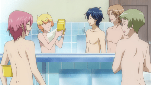 The bath scenes: fan-service and metaphors in one
