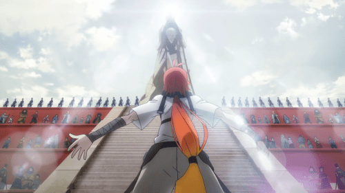 Rokka no Yuusha / Episode 1 / Adlet winning in the duel and proclaiming his desire to become a Brave