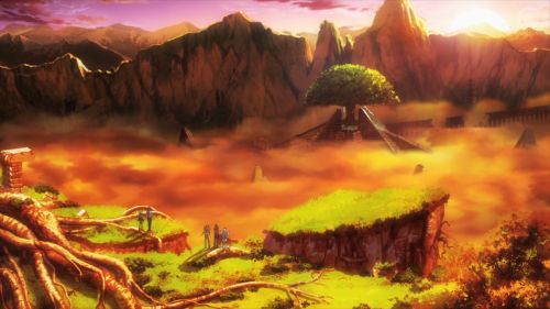 Comet Lucifer / Episode 10 / Sogo and the gang looking at the Altar of Abyss