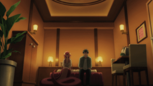 Monster Musume! / Episode 1 / Miia and Darling hiding in a love hotel