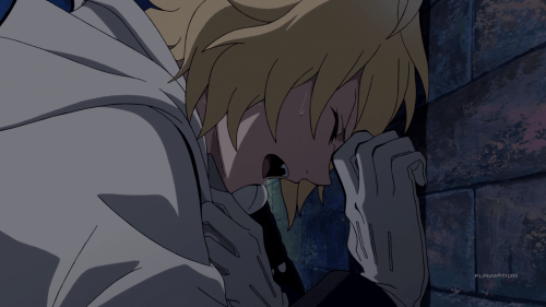 Owari no Seraph: Nagoya Kessen-hen / Episode 1 / Mika struggling to combat his thirst for blood