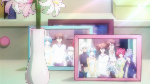 Shinmai Maou no Testament Burst / Episode 10 / The final shot of the season that showcases the whole gang