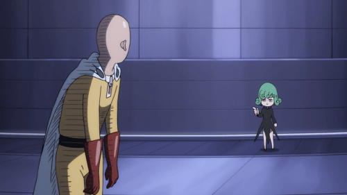 One Punch Man / Episode 10 / Tornado ranting at Saitama when he shows up for the Class-S meeting