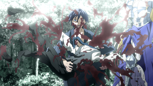 Noragami Aragoto / Episode 13 / Ebisu dying in Yato's arms