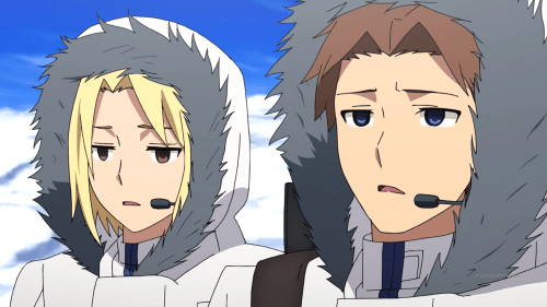 Heavy Object / Episode 9 / Qwenthur and Havia unable to believe that they have to trek through Antarctica