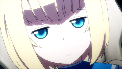 Heavy Object / Episode 13 / Milinda not amused by Frolaytia's lack of defending herself when posed with a certain question