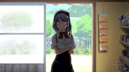 Dagashi Kashi / Episode 1 / Hotaru's first official appearance
