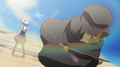 Dagashi Kashi / Episode 2 / Personified kinako-bou "killing" Hotaru