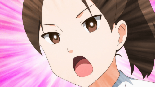 Ojisan to Marshmallow / Episode 2 / Iori screaming "Oh!" while Hige speaks on the phone with their boss