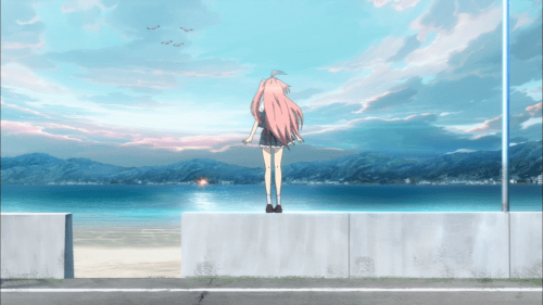 Ao no Kanata no Rhythm / Episode 1 / Asuka arriving back to the Four-Islands Archipelagos after ten years away