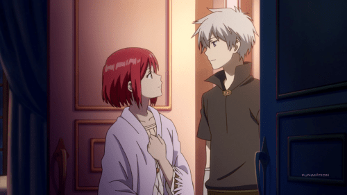 Akagami no Shirayuki-hime 2nd Season / Episode 2 / Zen saying goodnight to Shirayuki the night before she leaves for Tanbarun