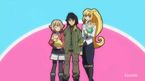 Mobile Suit Gundam: Iron-Blooded Orphans / Episode 10 / Atra thinking about the family that she can share with Mikazuki and Kudelia