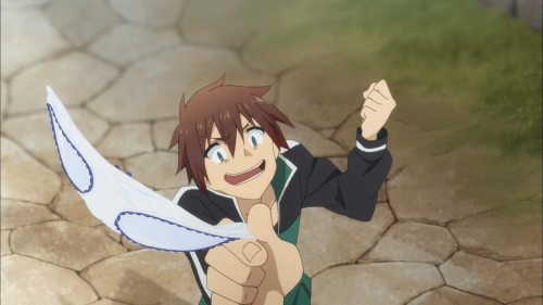 Konosuba / Episode 3 / Kazuma stealing Chris's panties