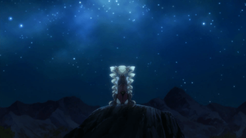 Hundred / Episode 8 / Claire looking up at the star-filled night sky