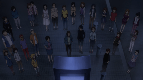 Mayoiga / Episode 1 / Nearly the entire cast grouped together before embarking on the final stretch to Nanaki Village