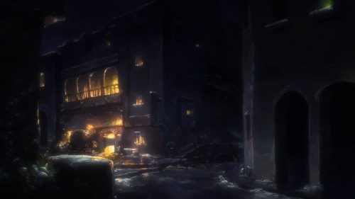 Hai to Gensou no Grimgar / Episode 9 / An outer shot of the pub the group normally visits