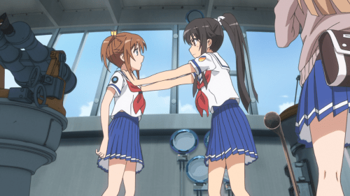 High School Fleet / Episode 11 / Mashiro declaring that she will be Misaki's "mayonnaise"