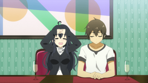 Netoge no Yome wa Onnanoko ja Nai to Omotta? / Episode 1 / Ako super-happy about getting poked in the forehead by Rusian