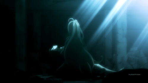 Assassination Classroom Second Season / Episode 16 / Koro-Sensei, before he became a teacher, mourning the loss of the woman that he loved