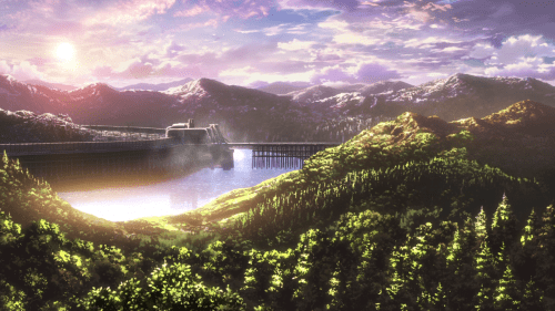 Koutetsujou no Kabaneri / Episode 2 / Wide, detailed shot of Kabaneri's world