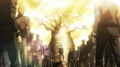 Nejimaki Seirei Senki: Tenkyou no Alderamin / Episode 4 / Ikta speaking in front of his peers