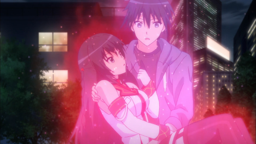 Masou Gakuen HxH / Episode 3 / Himekawa and Kizuna performing a Heart Hybrid