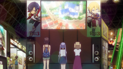 New Game! / Episode 11 / Hajime, Aoba, and Yun admiring their own work