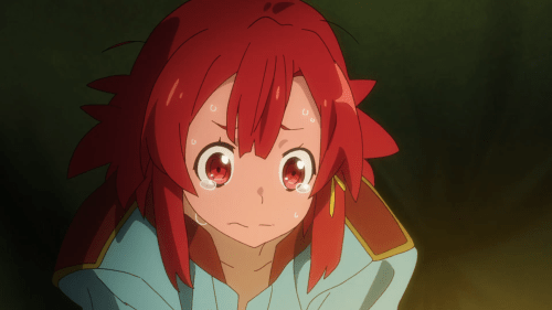 Shuumatsu no Izetta / Episode 2 / Izetta turning red from her stomach growling out of hunger