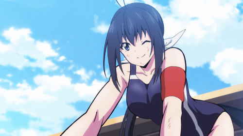 Keijo!!!!!!!! / Episode 5 / Nozomi winking to and lending out a hand for Kotone