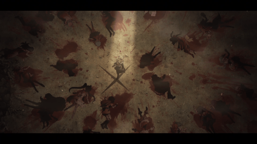 Mahou Shoujo Ikusei Keikaku / Episode 11 / Cranberry standing among some unfortunate souls