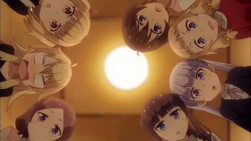 New Game! / Episode 12 / The whole cast looking downward