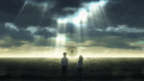 Fune wo Amu / Episode 1 / Majime and Kaguya standing before the