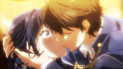 Masamune-kun no Revenge / Episode 12 / Masamune-kun kissing Aki during the Snow White play