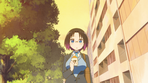 Kobayashi-san Chi no Maid Dragon / Episode 8 / Elma trying out some food