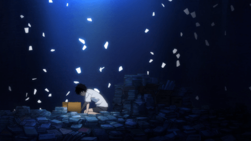 3-gatsu no Lion / Episode 5 / Rei studying shogi by his lonesome