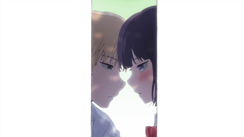 Kuzu no Honkai / Episode 1 / Mugi and Hanabi about to kiss