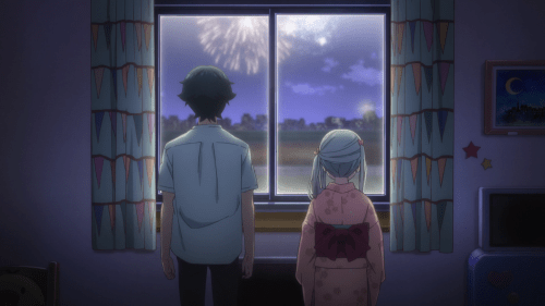 Eromanga-sensei / Episode 8 / Masamune and Sagiri watching the fireworks together