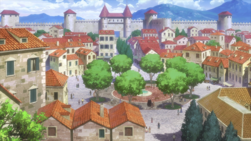 Zero kara Hajimeru Mahou no Sho / Episode 3 / Zero, Mercenary, and Albus arriving at Formicum