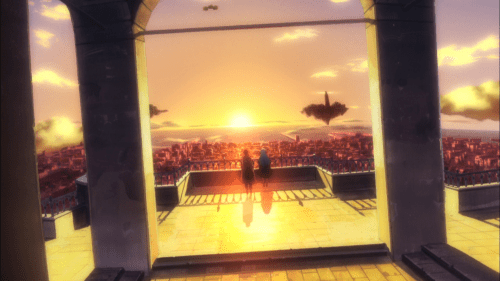 Shuumatsu Nani Shitemasu ka? Isogashii desu ka? Sukutte Moratte Ii desu ka? / Episode 1 / Willem and Chtholly at the end of their very first "date"