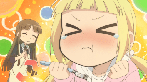 Alice to Zouroku / Episode 2 / Sanae watching over Sana while she eats food