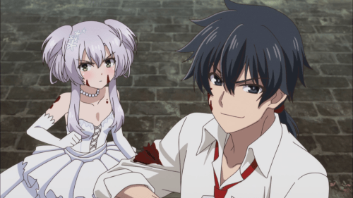 Rokudenashi Majutsu Koushi to Akashic Records / Episode 12 / Sisti and Glenn working together to defeat the final boss of sorts