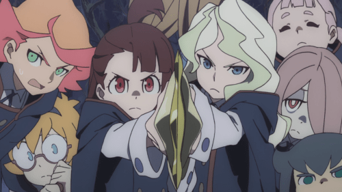 Little Witch Academia (TV) / Episode 24 / Akko, Diana, Amanda, Lotte, Jasminka, Sucy, and Constanze using the Shiny Rod together