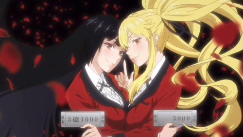 Kakegurui / Episode 5 / Yumeko and Mary posing together