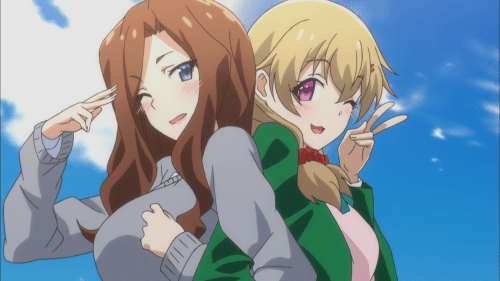 Hajimete no Gal / Episode 8 / Ayumi and Kokoro during a frame taken from the opening track