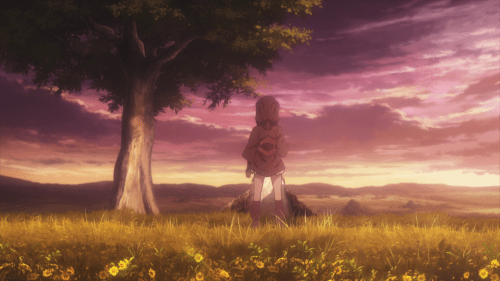 Princess Principal / Episode 5 / Chise in front of the grave of her father