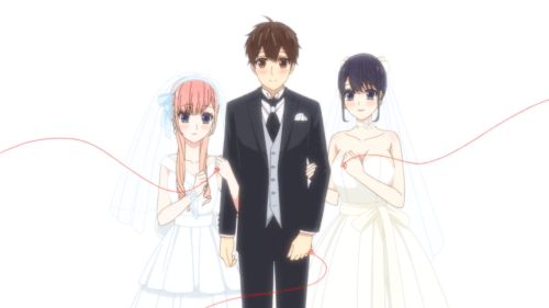 Koi to Uso / Episode 12 / Ririna, Neji, and Misaka together and happy