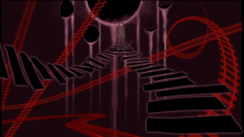 Owarimonogatari 2nd Season / Episode 1 / Araragi in the underworld discussing the meaning of 